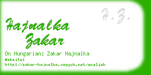 hajnalka zakar business card